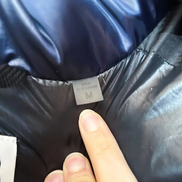 S13 Navy Duck Down Fill Classic Full Zip Winter Snow Puffer Coat Women's M - Picture 9 of 11